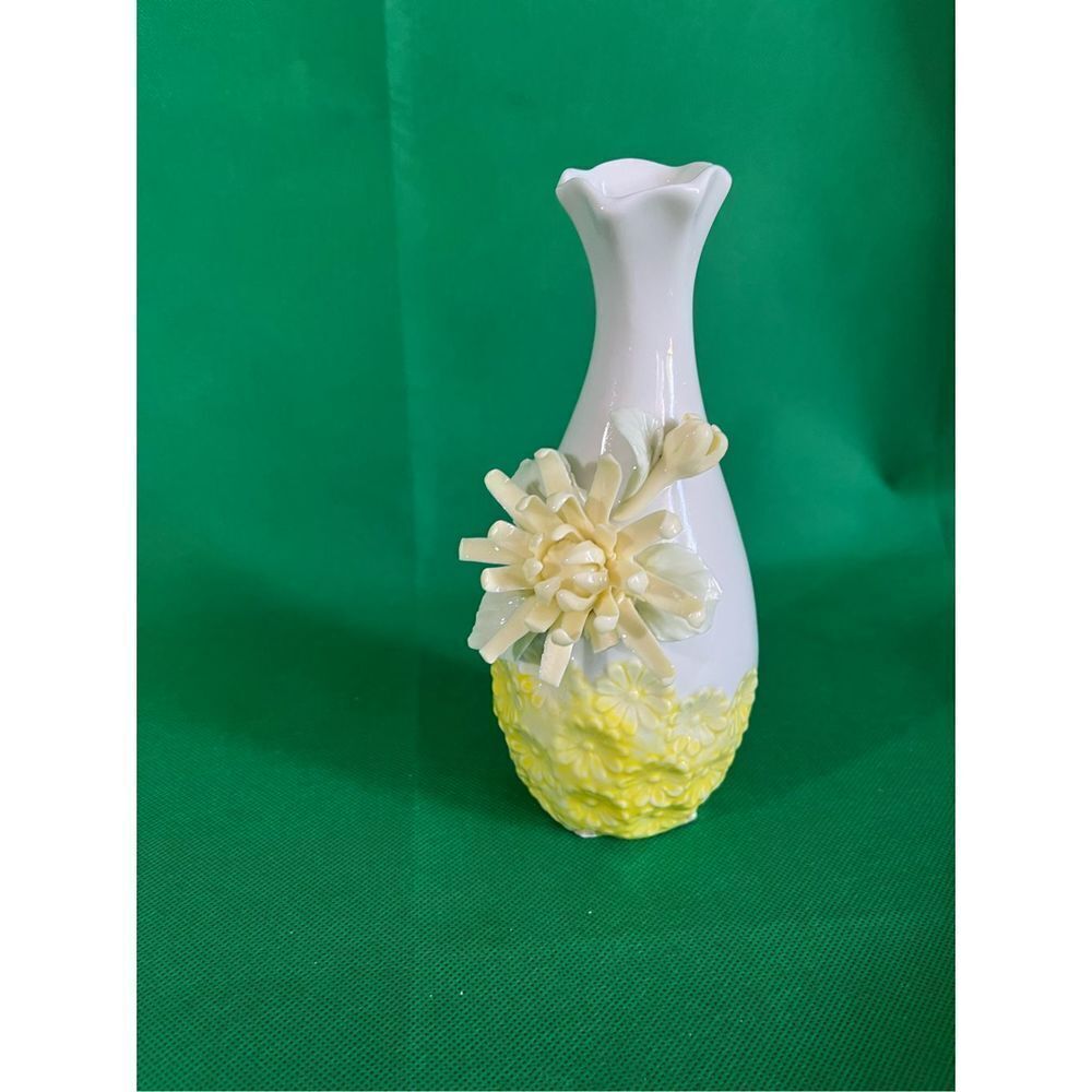 Nordstrom White Yellow Flower vase